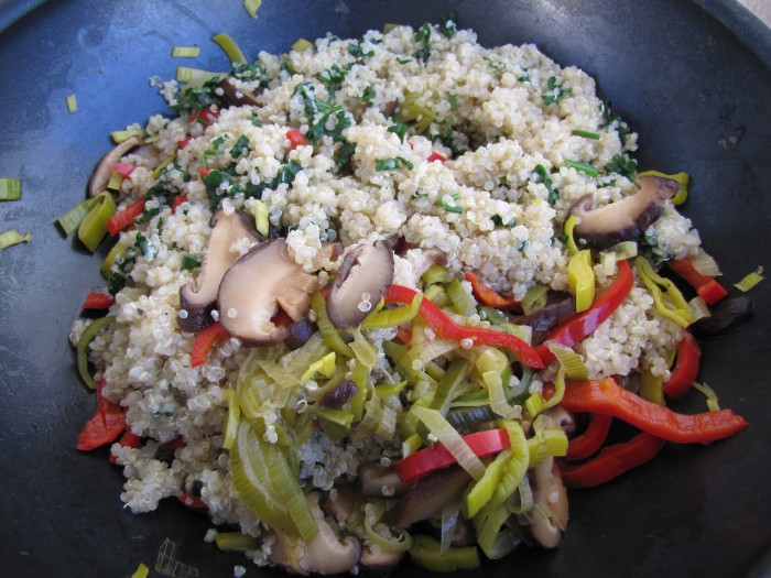 Quinoa s houbou shiitake